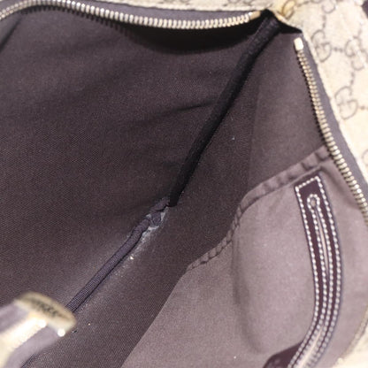 Gucci Zip Top Messenger Bag GG Coated Canvas, BEIGE, CANVAS, Shoulder bag