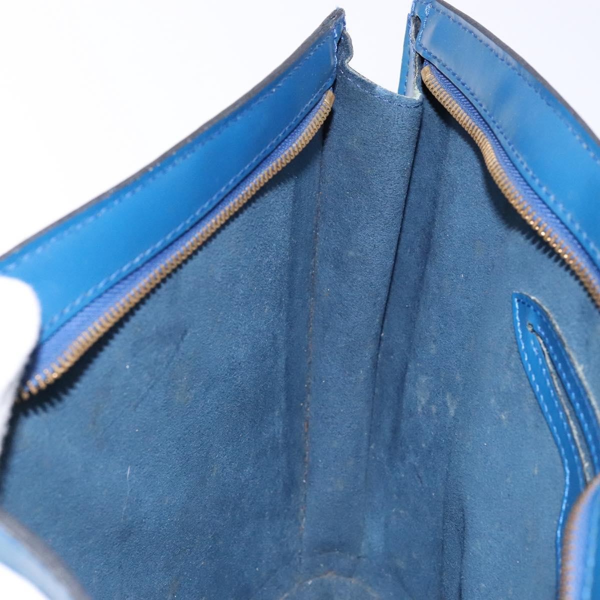 Louis Vuitton Saint Jacques Handbag Epi Leather, BLUE, LEATHER, Shoulder bag