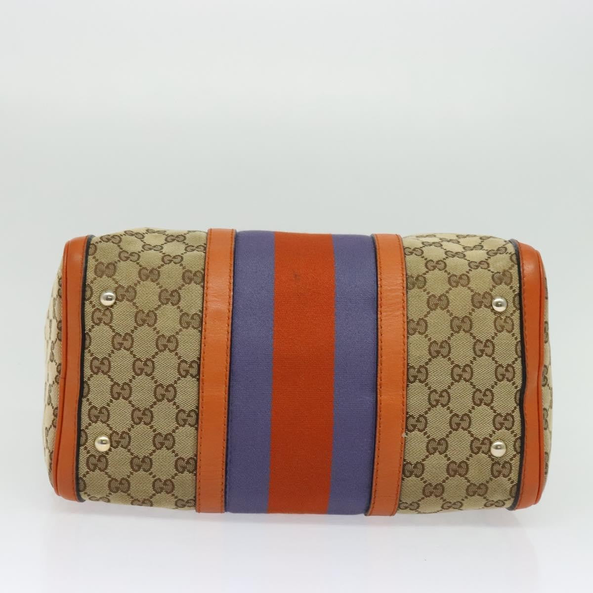 Gucci Vintage Web Boston Bag GG Canvas, BEIGE, CANVAS, Handbag