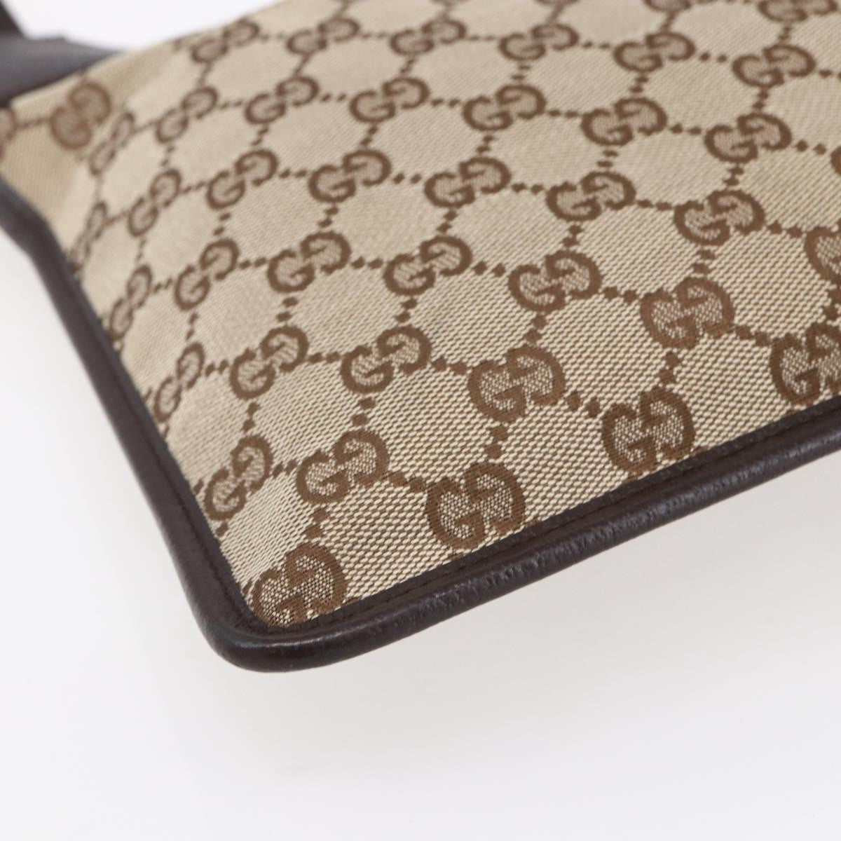 Gucci Front Pocket Messenger Canvas, BEIGE, CANVAS, Shoulder bag