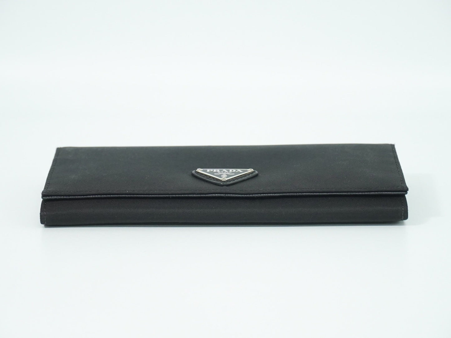 Prada Continental Wallet Tessuto, BLACK, NYLON, Wallets