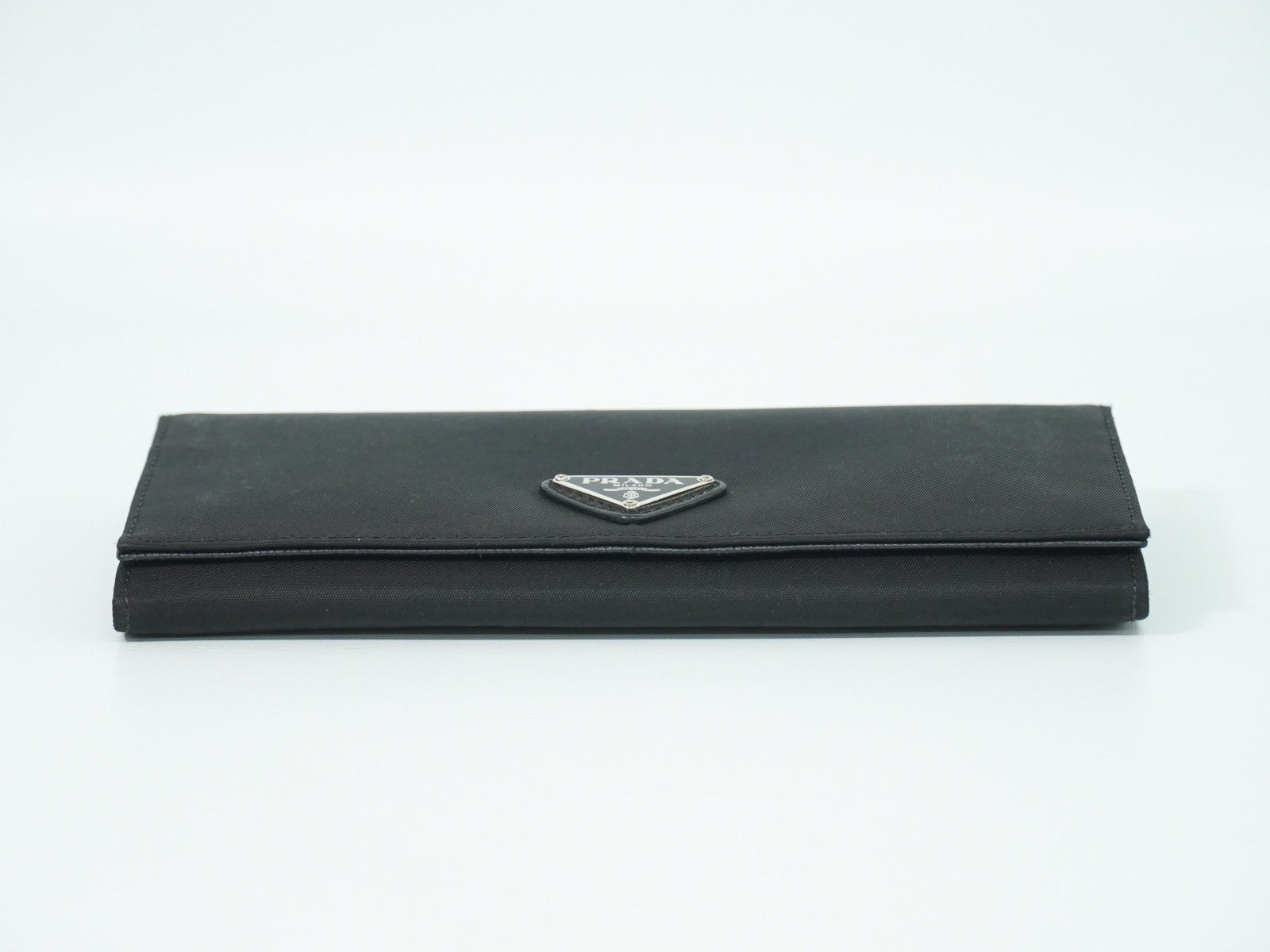 Prada Continental Wallet Tessuto, BLACK, NYLON, Wallets