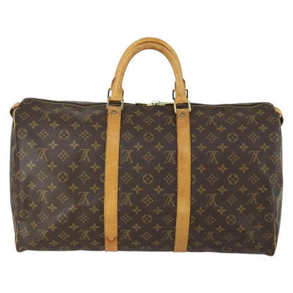 Louis Vuitton Keepall Bag Monogram Canvas, BROWN, CANVAS, Travel bag