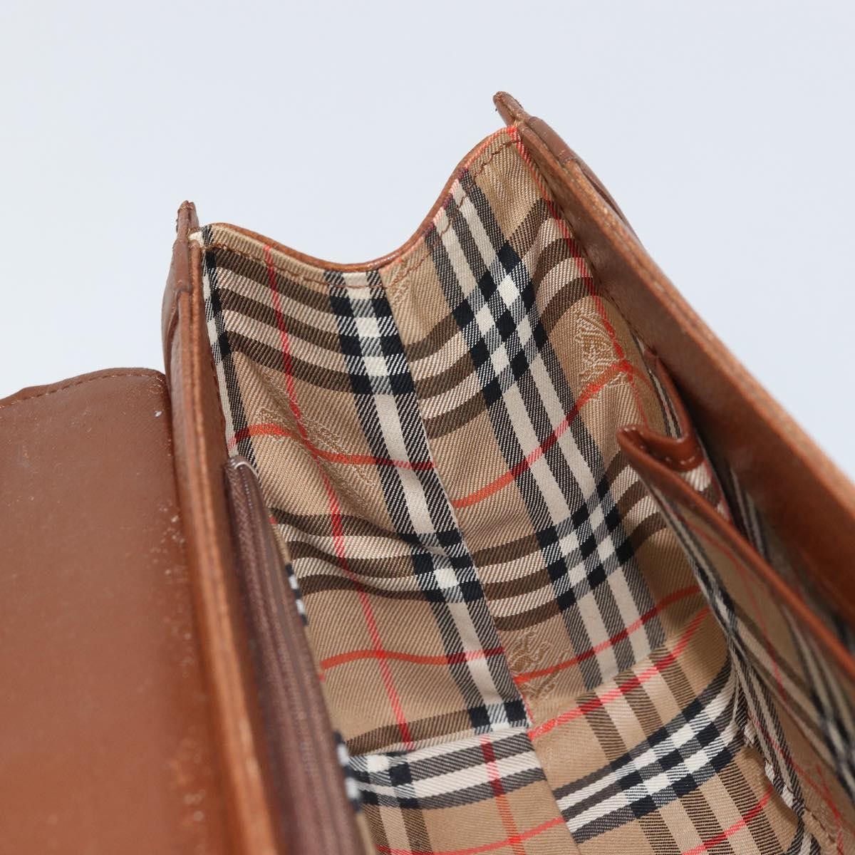 Burberry Vintage Handbag Leather, BROWN, LEATHER, Handbag