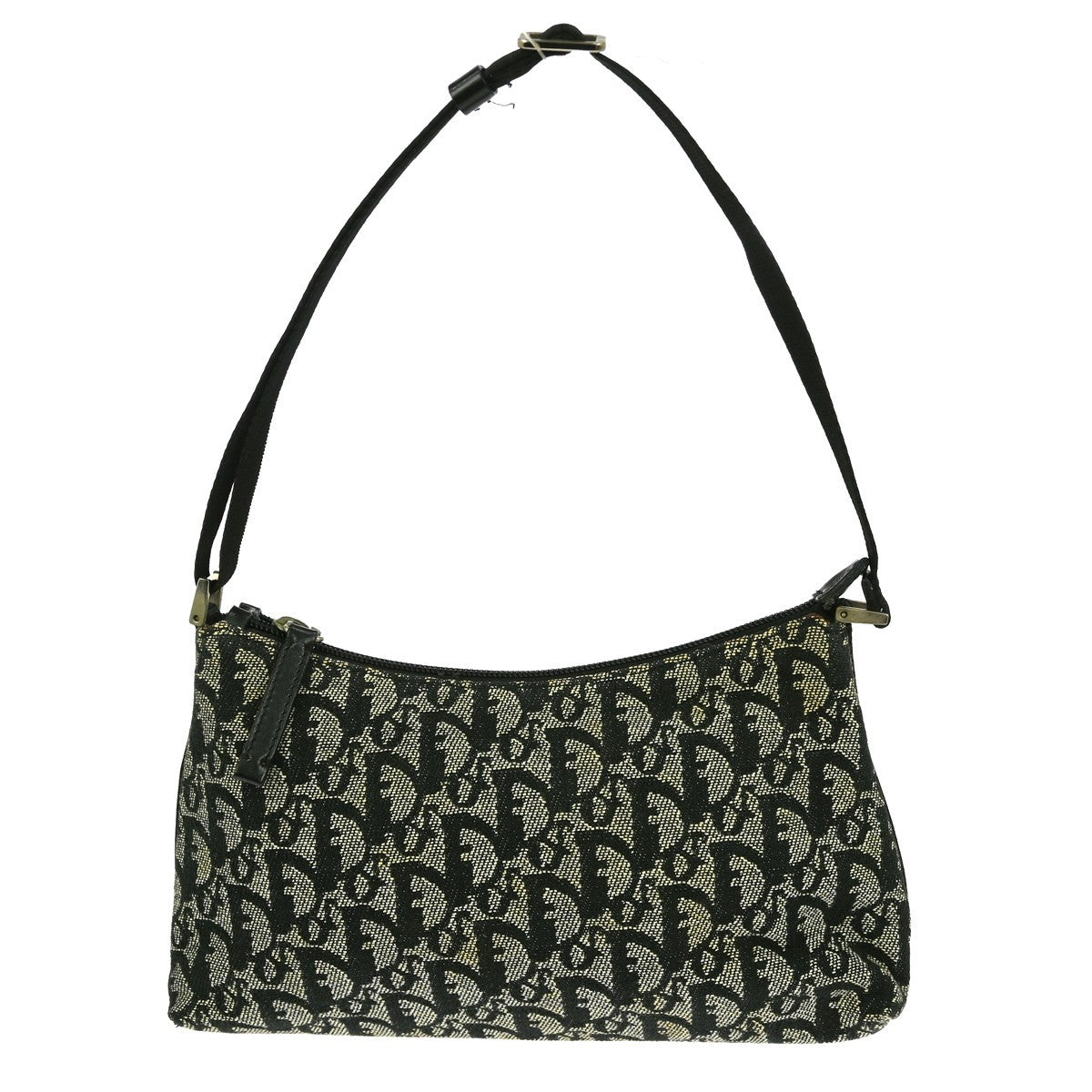 Christian Dior Vintage Trotter Handbag Canvas, BLACK, CANVAS, Handbag