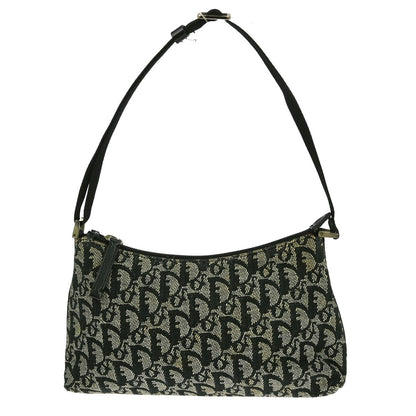 Christian Dior Vintage Trotter Handbag Canvas, BLACK, CANVAS, Handbag