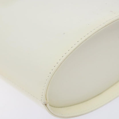 Salvatore Ferragamo Vara Bow Top Handle Bucket Bag Patent Leather, WHITE, PATENT_LEATHER, Handbag