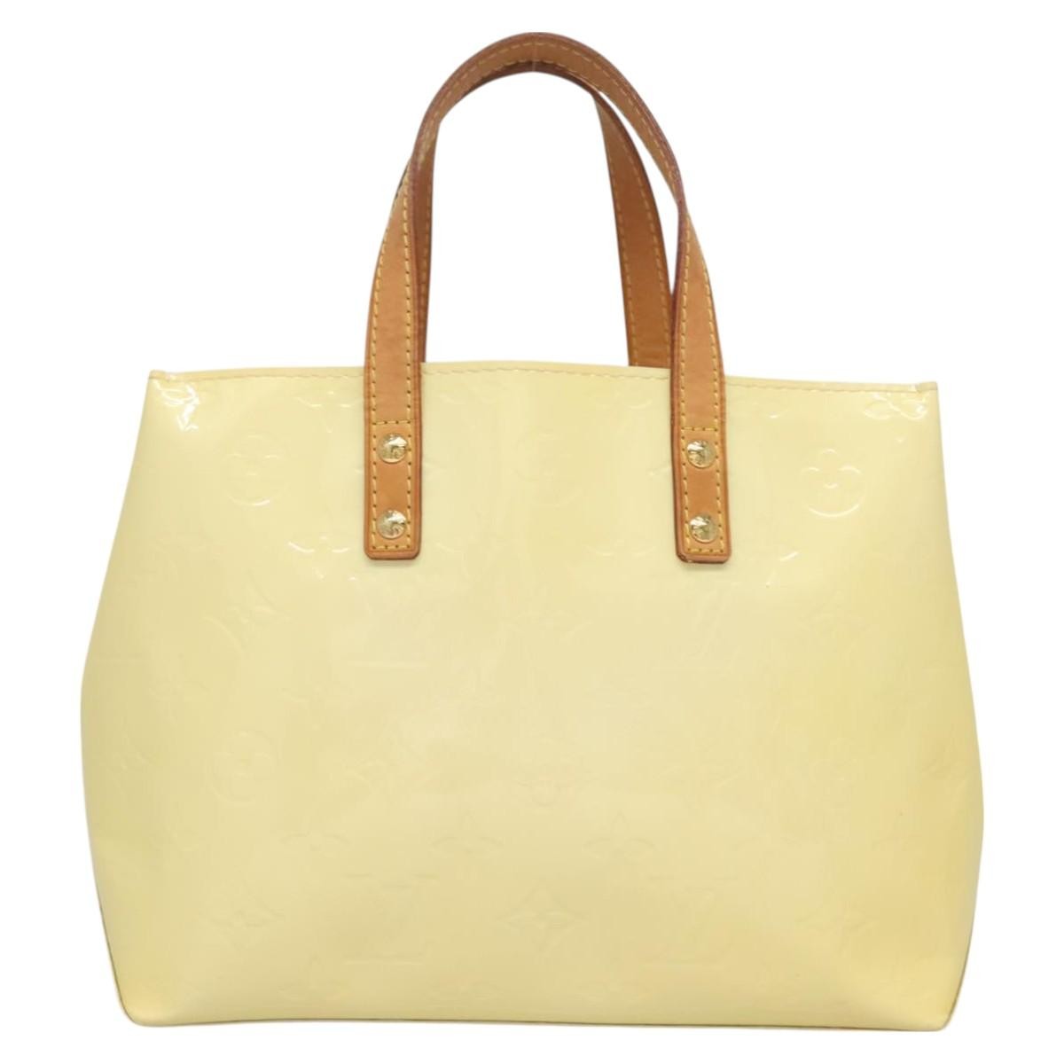 Louis Vuitton Reade Handbag Monogram Vernis, BEIGE, PATENT_LEATHER, Handbag