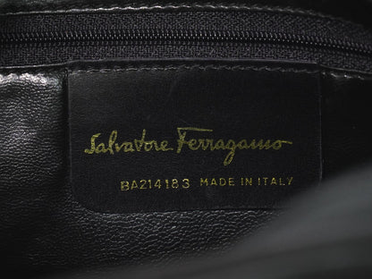 Salvatore Ferragamo Vara Bow camera Shoulder Bag Leather, BLACK, LEATHER, Shoulder bag