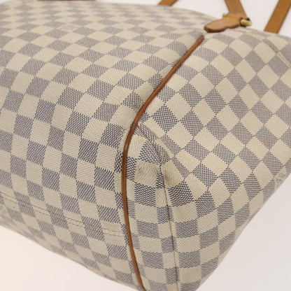 Louis Vuitton Totally Handbag Damier azur, WHITE, CANVAS, Tote bag