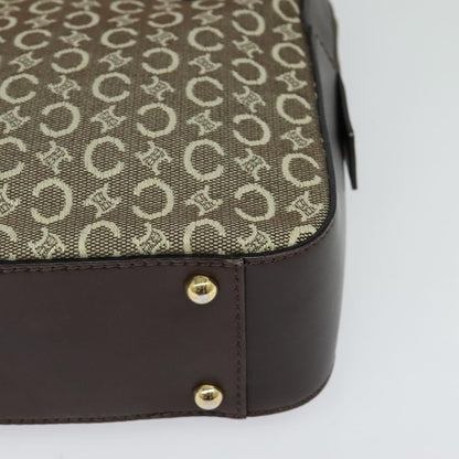 Celine C Macadam Handbag Canvas, Gray, Canvas, Handbag