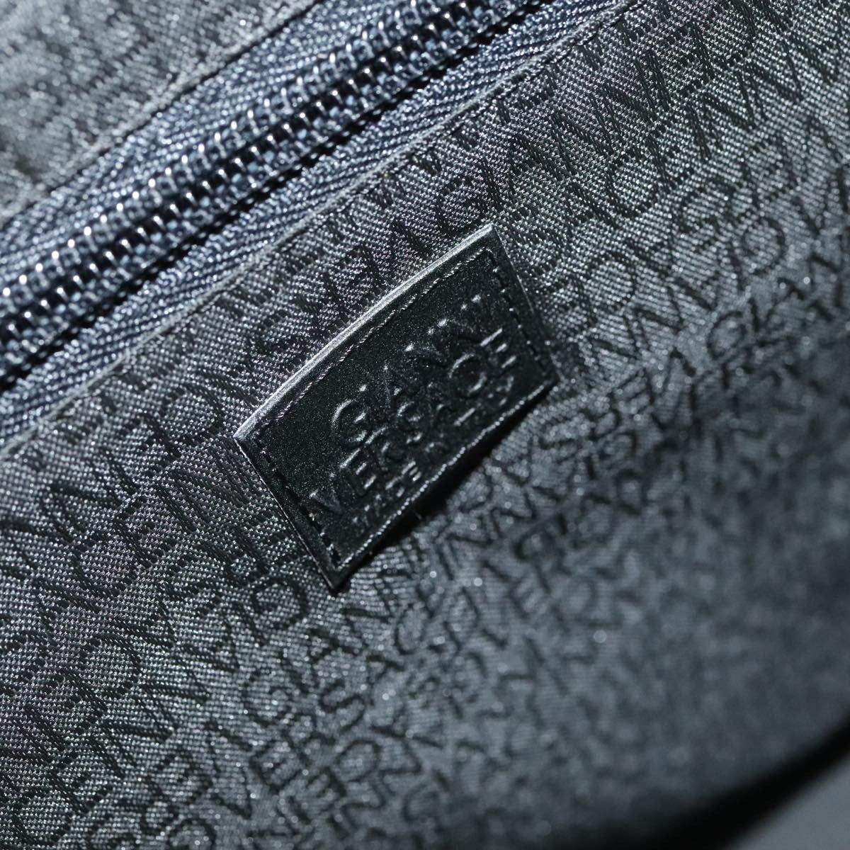 Versace Messenger Bag Leather, BLACK, LEATHER, Shoulder bag