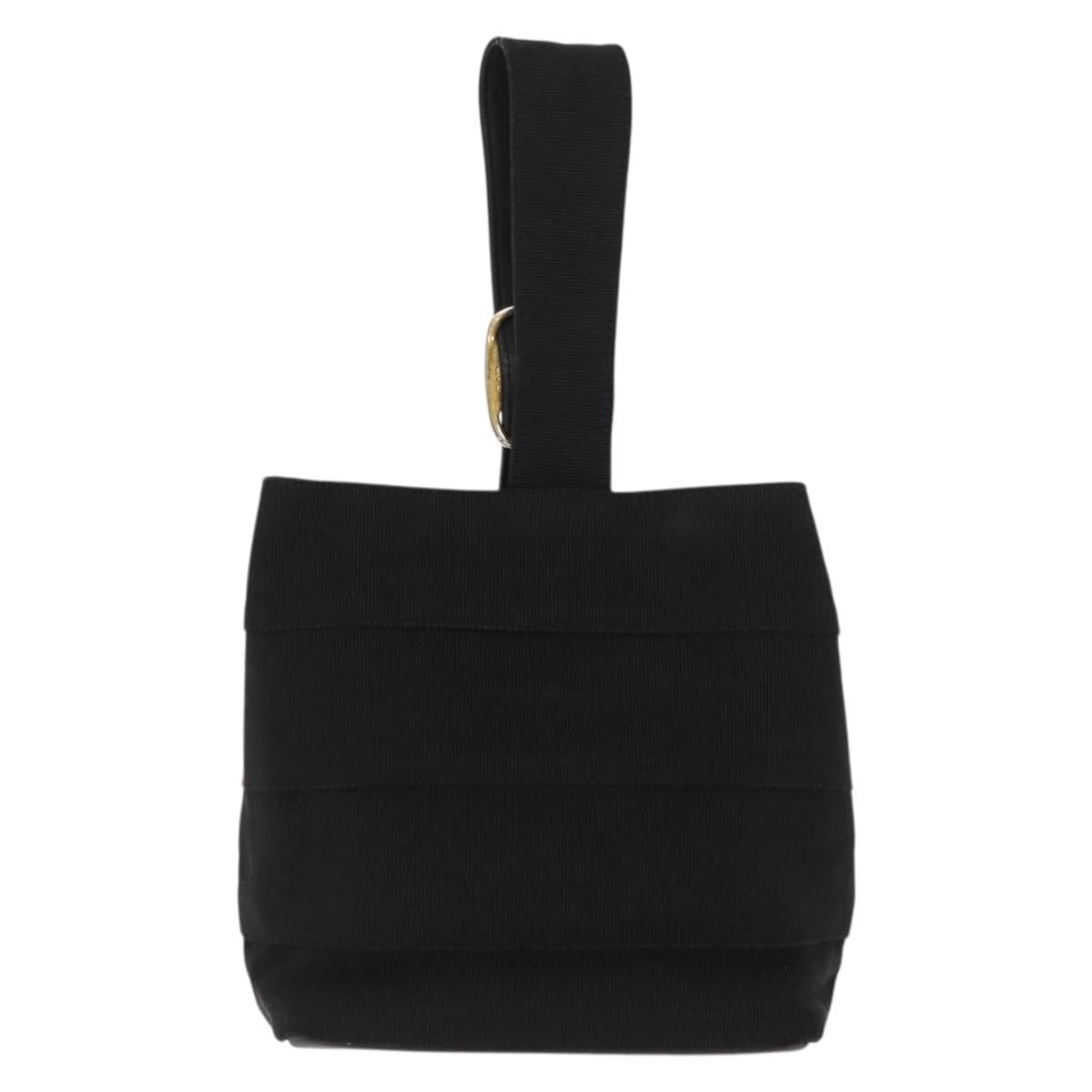 Salvatore Ferragamo Vala Clutch bag Nylon, BLACK, NYLON, Clutche & pouche