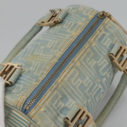 Fendi Boston Bag Denim, BLUE, DENIM_JEANS, Handbag