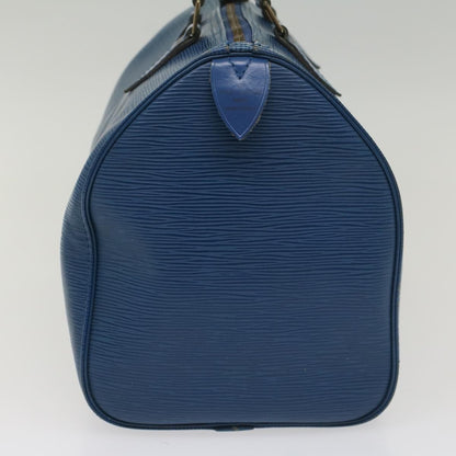 Louis Vuitton Speedy Handbag Epi Leather, BLUE, LEATHER, Handbag