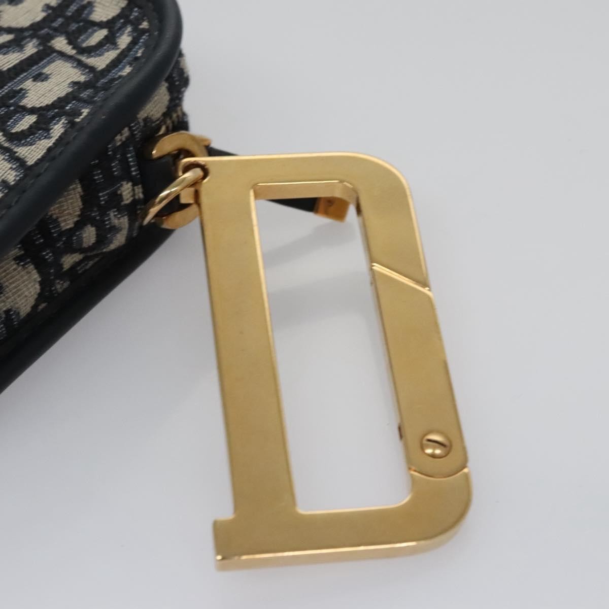 Christian Dior Diorquake Clutch Oblique Canvas, NAVY, CANVAS, Clutche & pouche