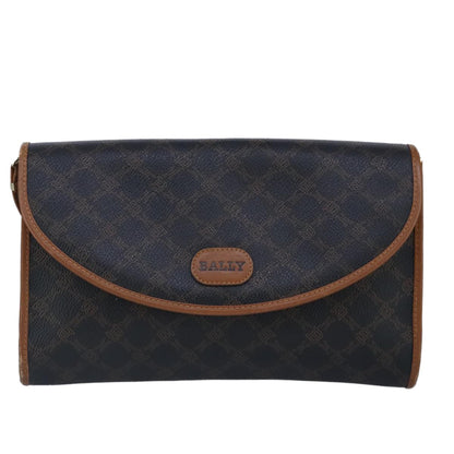Bally Vintage Shoulder Bag Leather, Black, Leather, Handbag