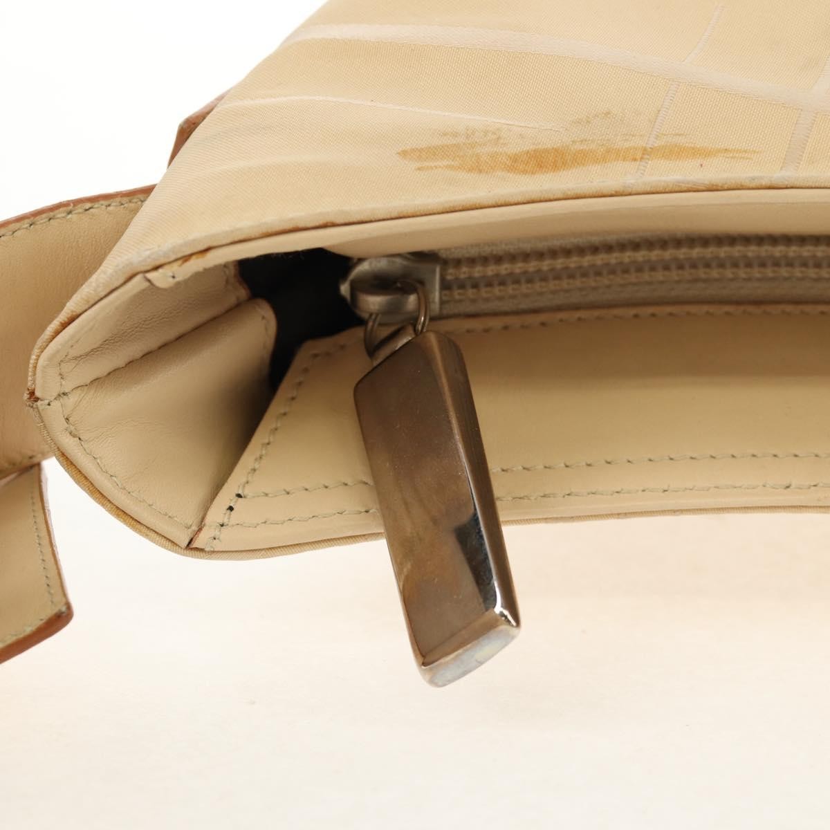 Salvatore Ferragamo Vintage Shoulder Bag Nylon, Beige, Nylon, Shoulder Bag