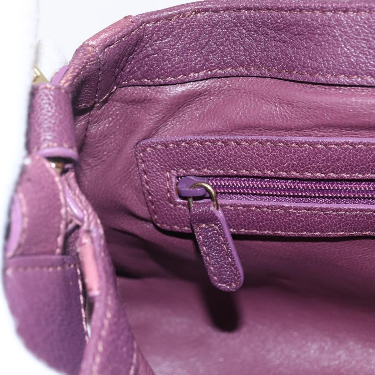 Bvlgari Chandra Satchel Leather, PURPLE, LEATHER, Shoulder bag