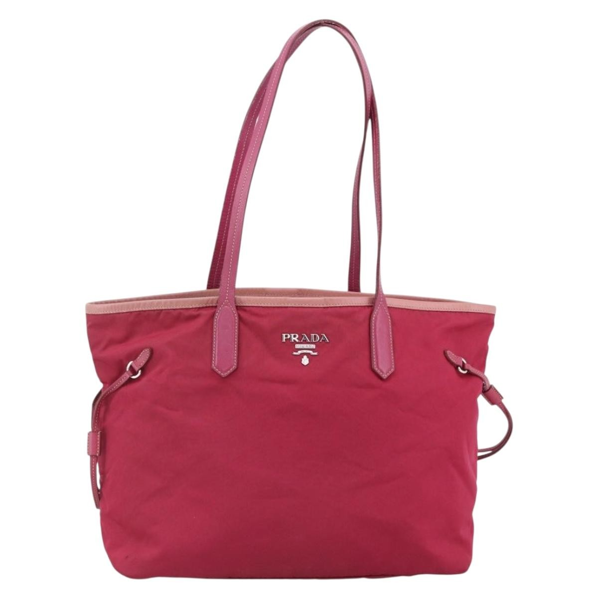 Prada Vintage Tote Tessuto, PINK, NYLON, Tote bag