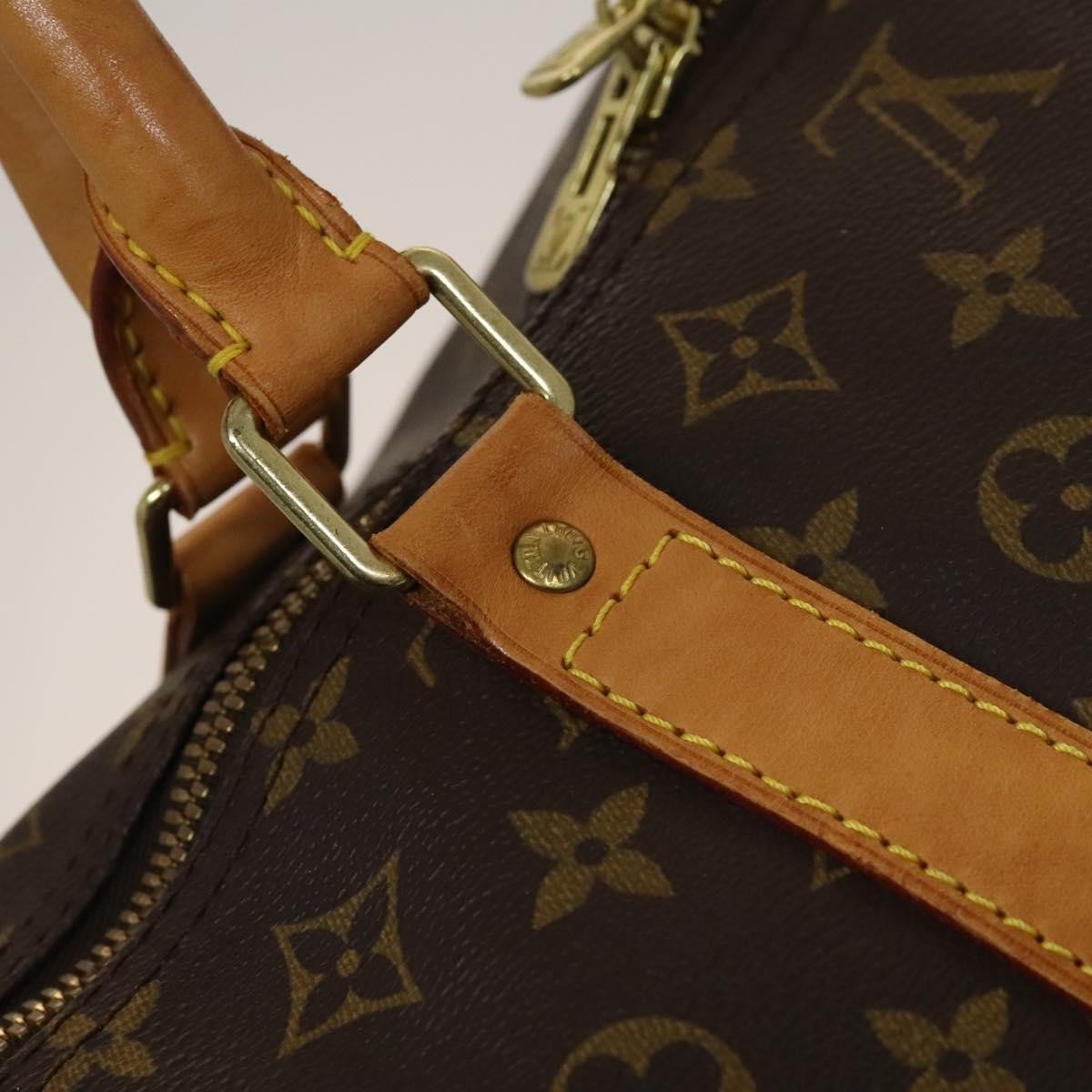 Louis Vuitton Keepall Bag Monogram Canvas, BROWN, CANVAS, Travel bag