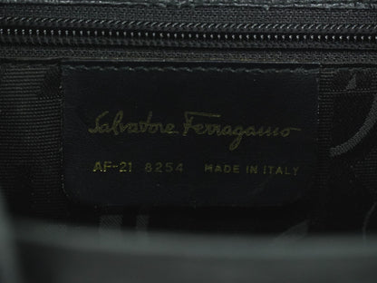 Salvatore Ferragamo Vara Tote Embossed Leather, BLACK, LEATHER, Tote bag