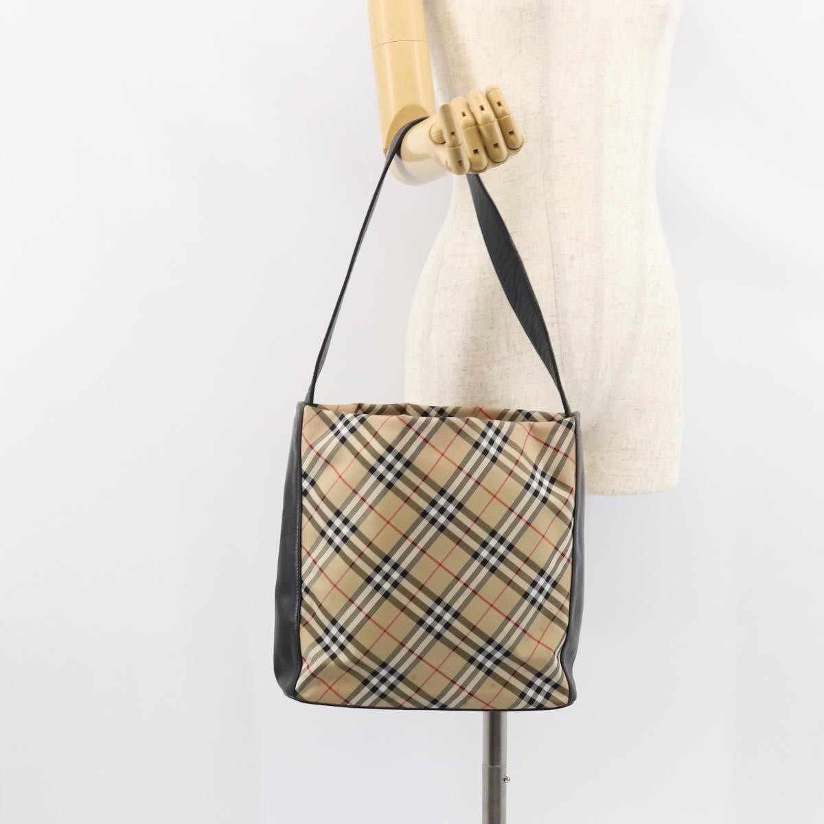 Burberry Nova check Shoulder bag Nylon, BEIGE, NYLON, Shoulder bag