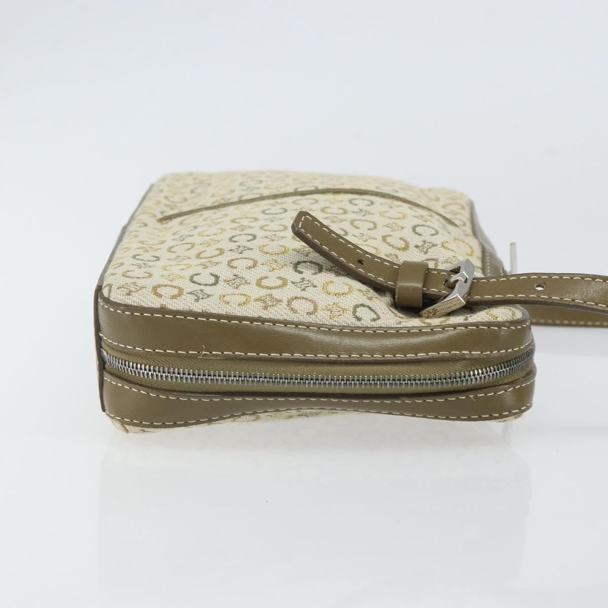 Celine C Macadam Shoulder bag Canvas, KHAKI, CANVAS, Shoulder bag