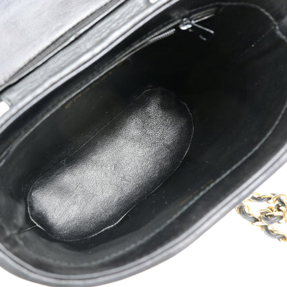 Chanel Vintage Tassel Box Bag Quilted Leather, BLACK, LEATHER, Shoulder bag