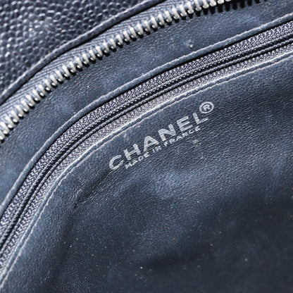 Chanel Medallion Tote Quilted Caviar, BLACK, LEATHER, Tote bag