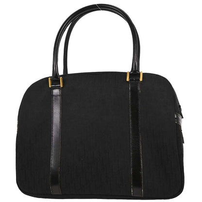 Christian Dior Vintage CD Trotter Handbag Canvas, BLACK, CANVAS, Handbag