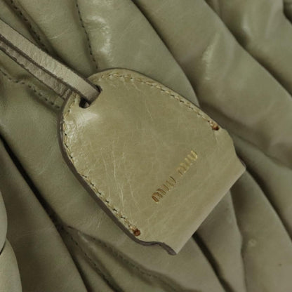 Miu Miu Coffer Convertible Satchel Leather, BEIGE, LEATHER, Handbag