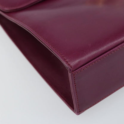 Salvatore Ferragamo Gancini Shoulder Bag Leather, PURPLE, LEATHER, Shoulder bag