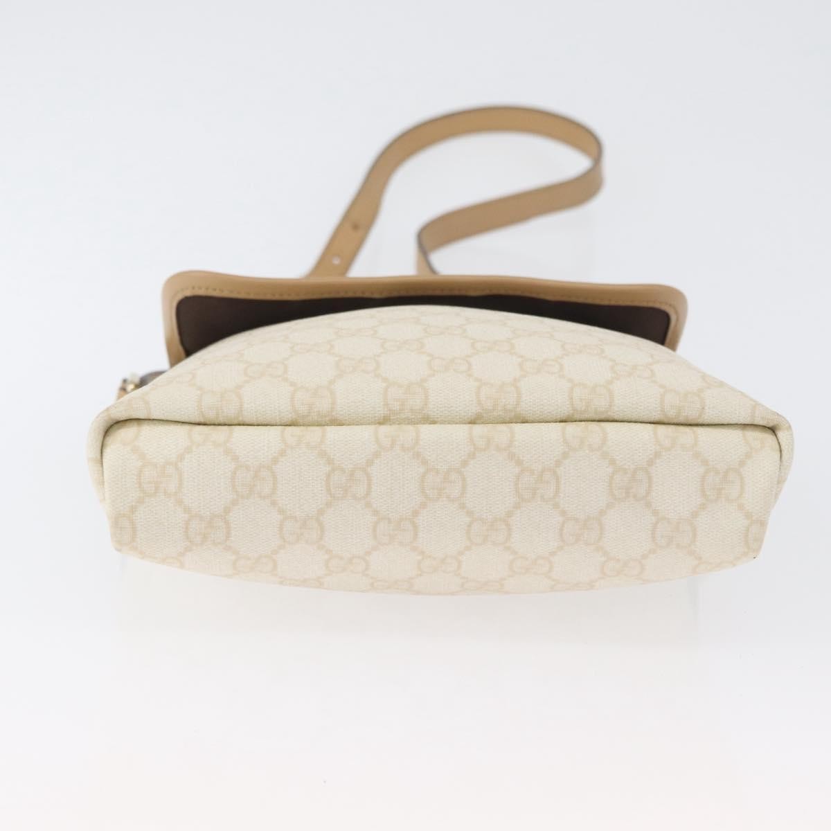 Gucci Flap Messenger GG Coated Canvas, Beige, Canvas, Shoulder Bag