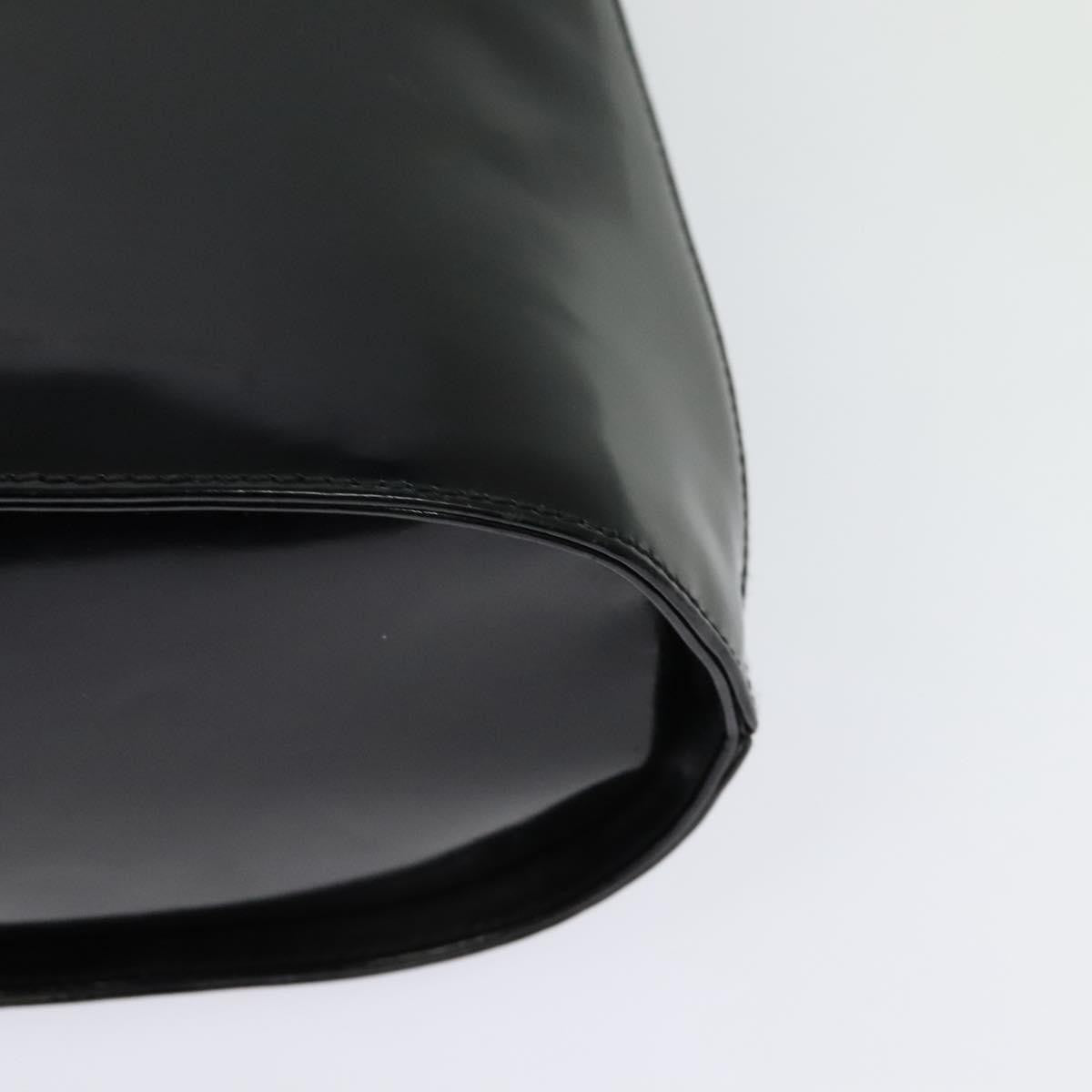 Salvatore Ferragamo Gancini Shoulder Bag Patent Leather, BLACK, PATENT_LEATHER, Shoulder bag