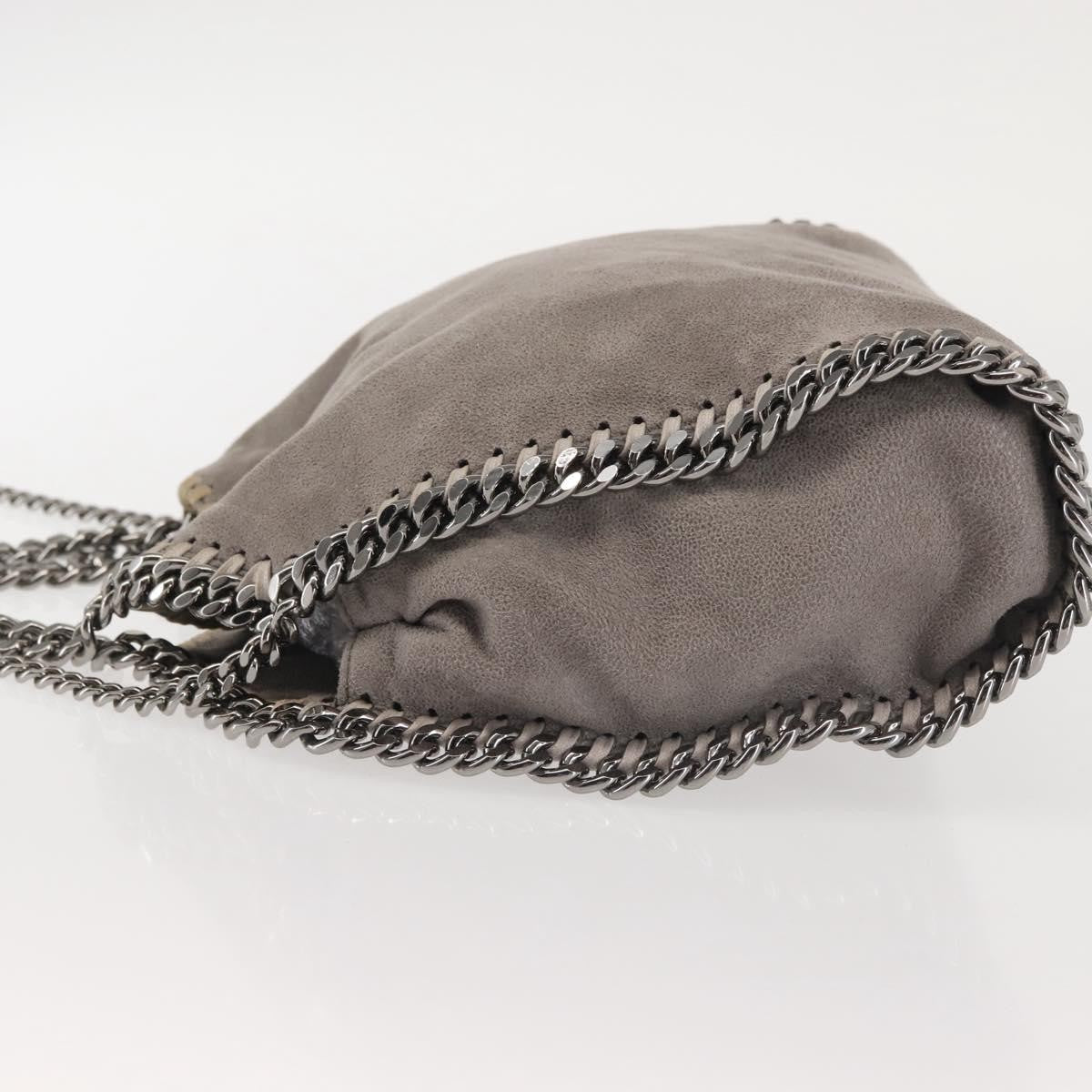 Stella McCartney Falabella Fold Over Crossbody Bag Suede, GRAY, SUEDE, Crossbody bag