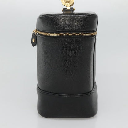 Versace Vanity Hand Bag Leather, BLACK, LEATHER, Handbag