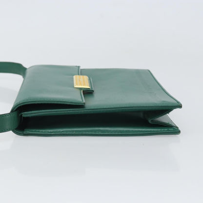 Christian Dior Vintage Shoulder Bag Leather, GREEN, LEATHER, Shoulder bag