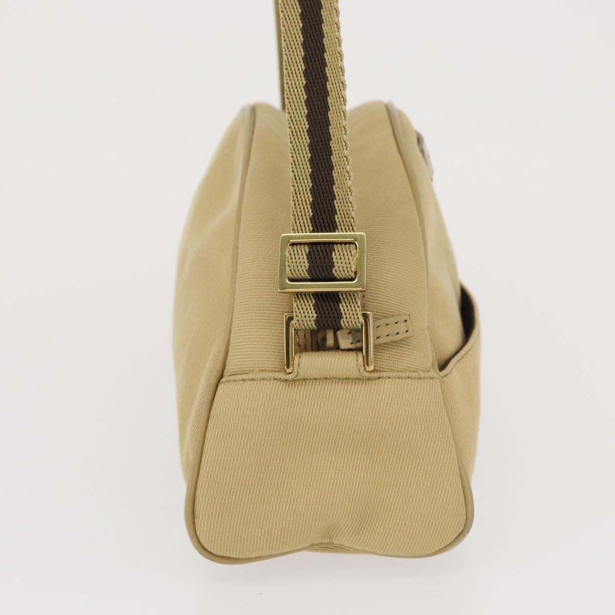Gucci Vintage Shoulder Bag Canvas, BEIGE, CANVAS, Shoulder bag