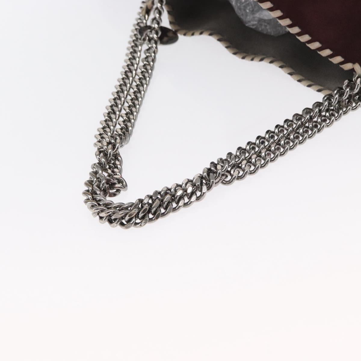 Stella McCartney Falabella Reversible Tote Shaggy Deer, BURGUNDY, POLYESTER, Tote bag