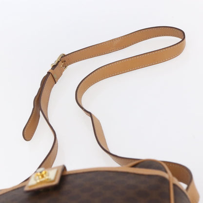 Celine Macadam Shoulder Bag PVC Leather, BROWN, PVC, Shoulder bag