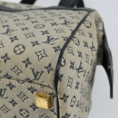 Louis Vuitton Josephine Handbag Mini Lin, BLUE, CANVAS, Handbag