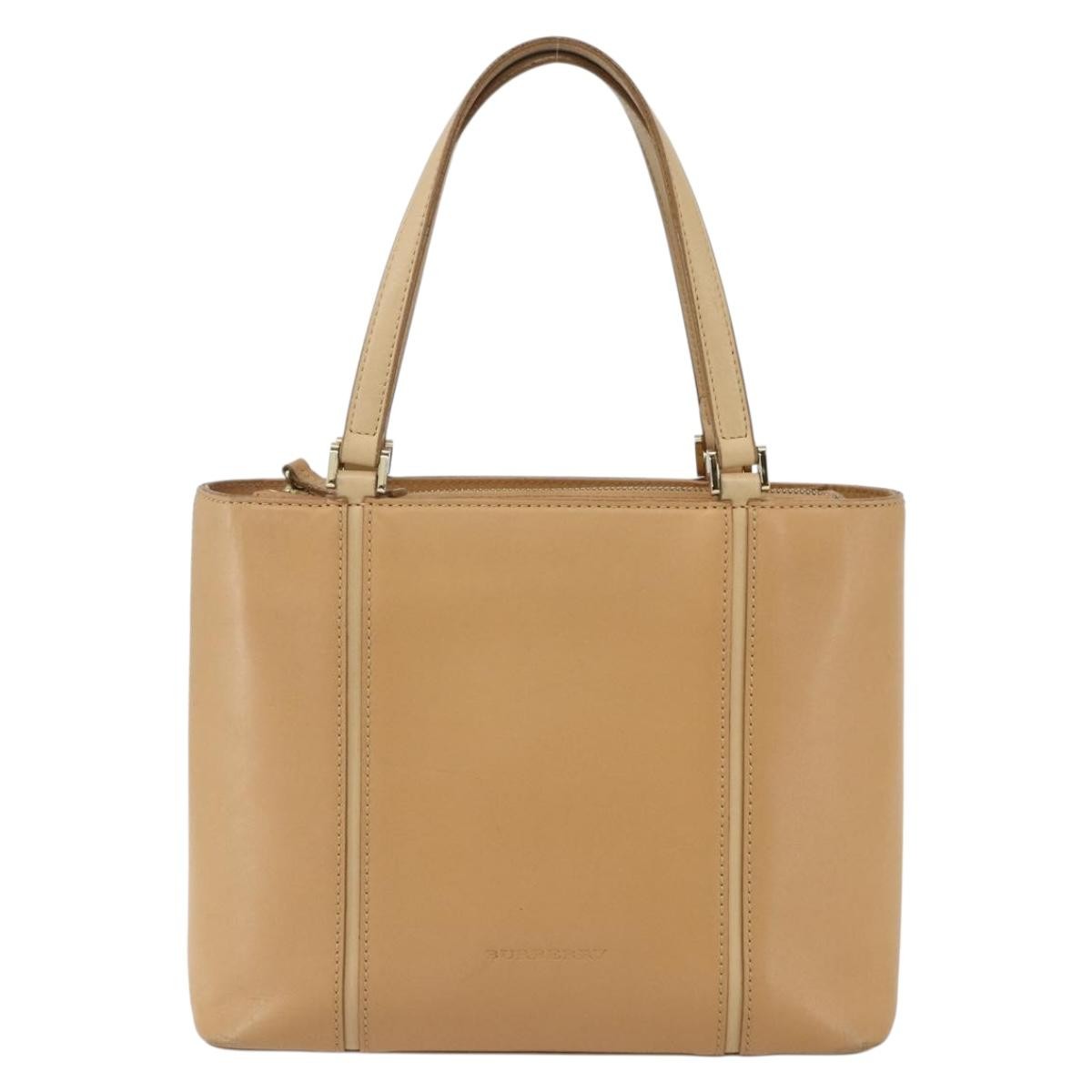 Burberry Vintage Handbag Leather, BEIGE, LEATHER, Handbag