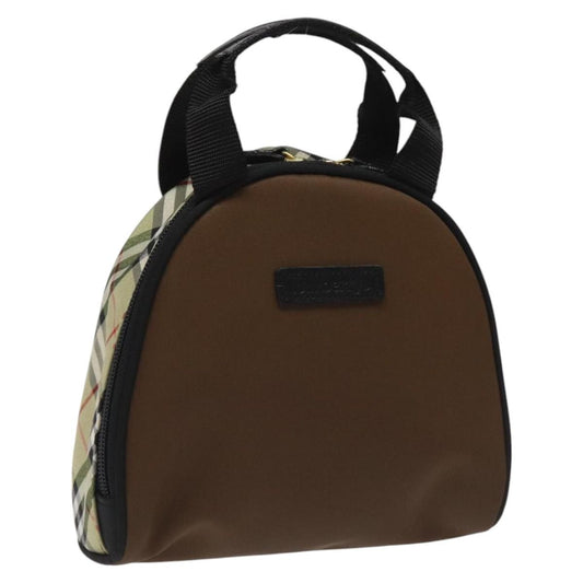 Burberry Nova Check Handbag Nylon, BROWN, NYLON, Handbag
