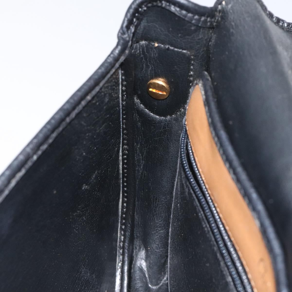 Christian Dior Vintage CD Flap Shoulder Bag Leather, BLACK, LEATHER, Shoulder bag