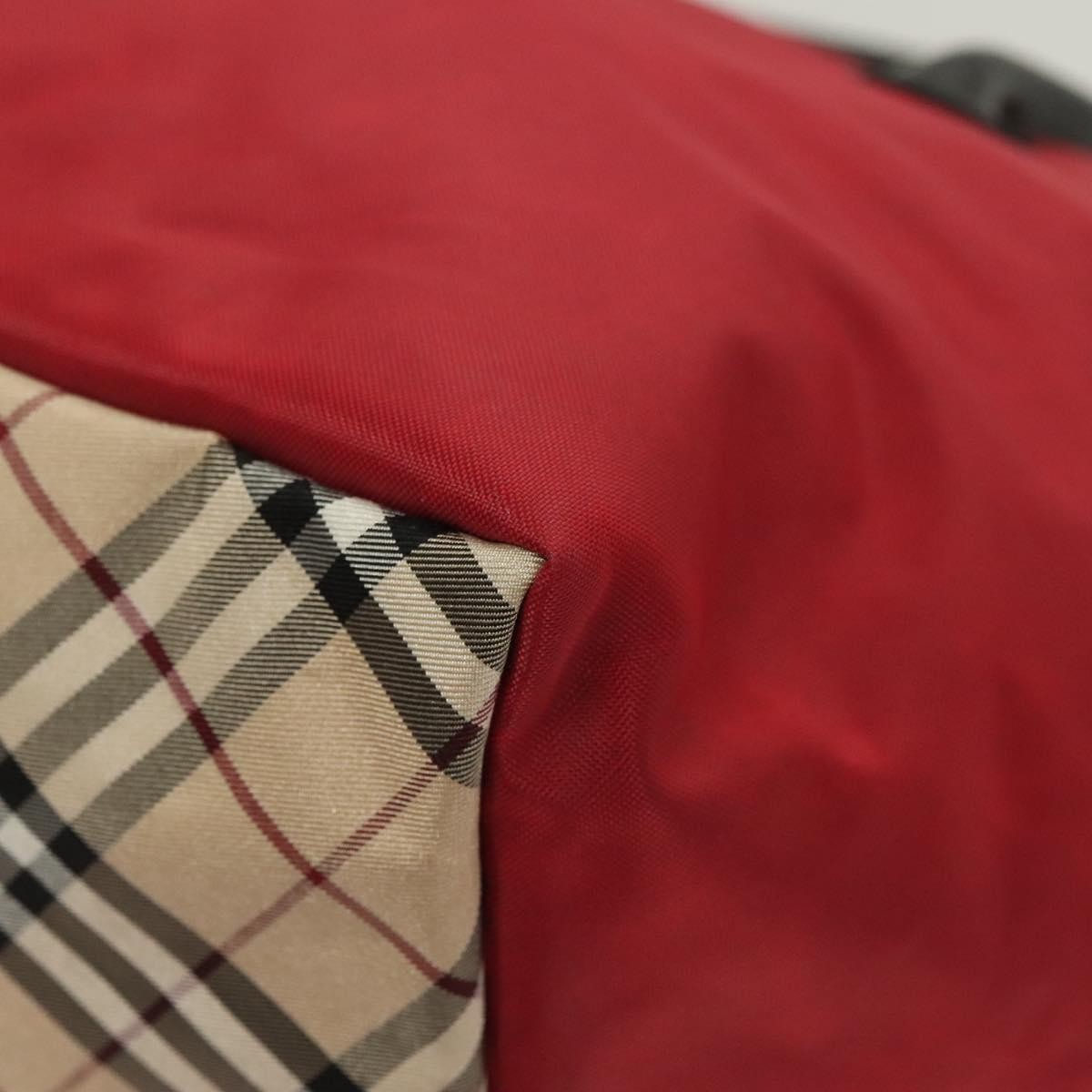 Burberry Nova Check Tote Nylon, RED, NYLON, Tote bag