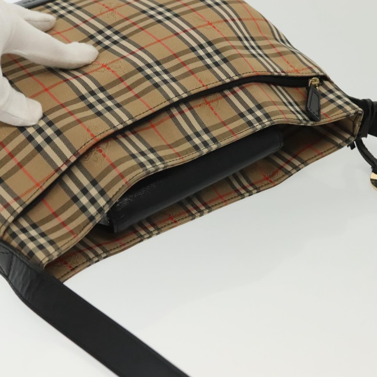 Burberry Shoulder Bag Nova Check Canvas, BEIGE, CANVAS, Shoulder bag