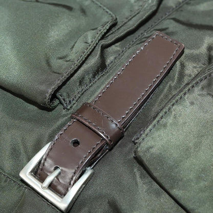 Prada Double Front Pocket Backpack Tessuto, KHAKI, NYLON, Backpack