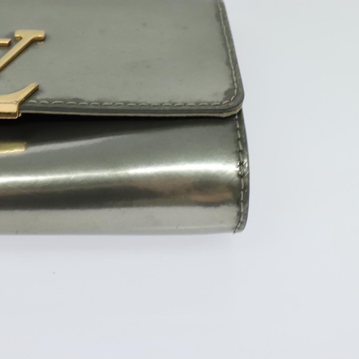 Louis Vuitton Chain Louise Clutch Patent, SILVER, PATENT_LEATHER, Clutche & pouche