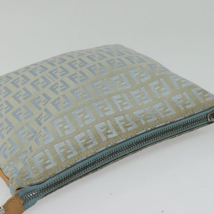 Fendi Vintage Flat Crossbody Bag Zucchino Canvas, BLUE, CANVAS, Shoulder bag